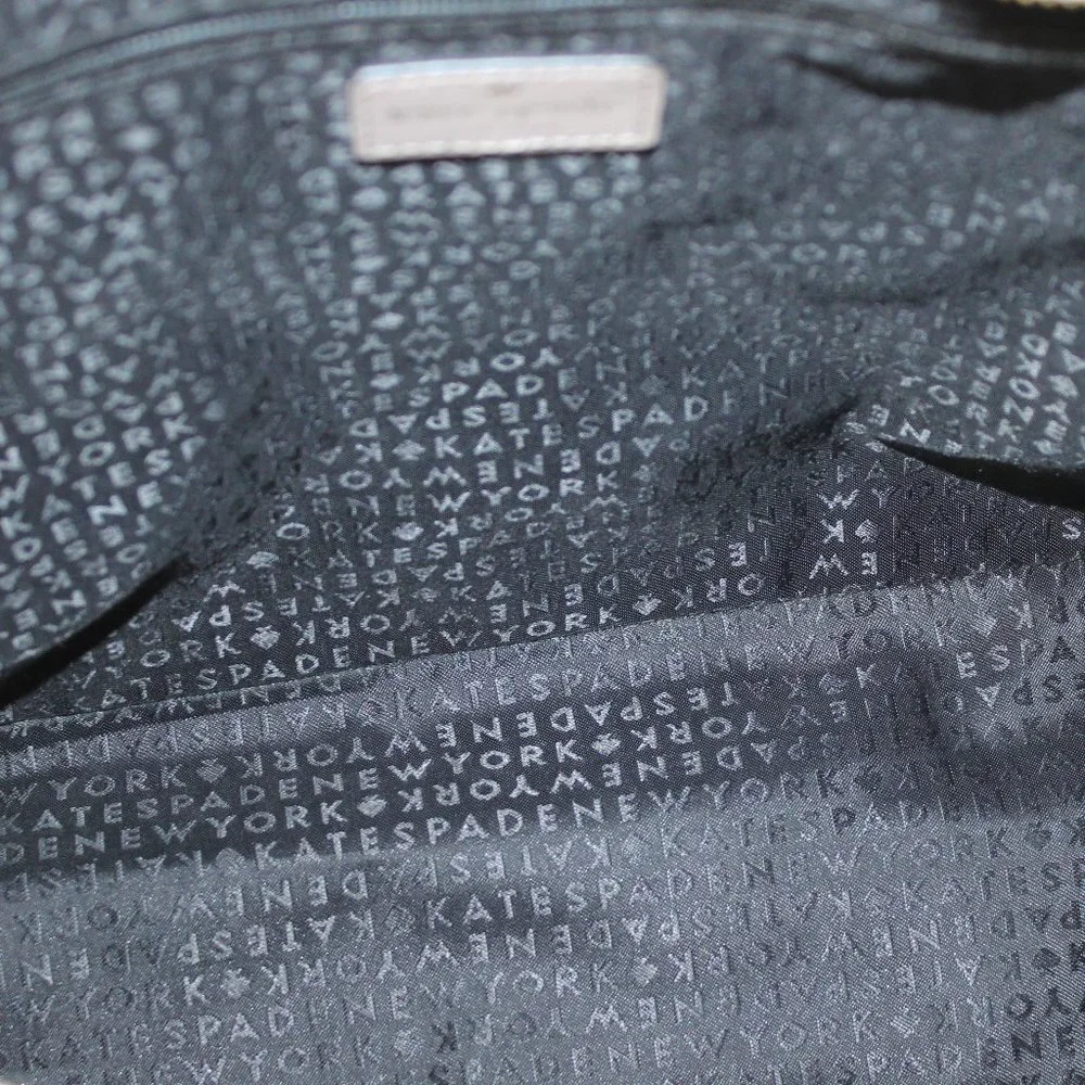 Kate Spade Wright Place Karla Two Tone Almondine & Black Leather Tote